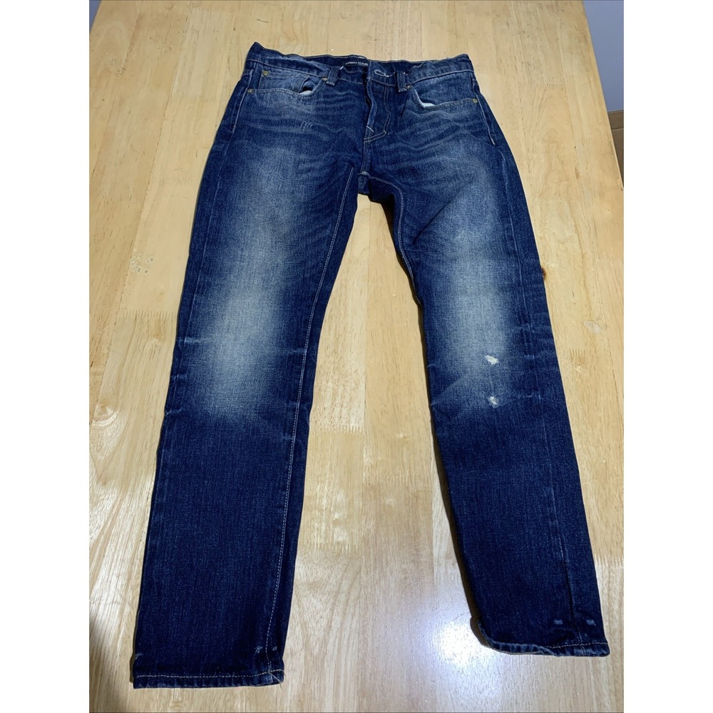 Banana Republic Skinny Fit Jeans Men Size 30x30 Blue‎ Distressed Wash Stretch